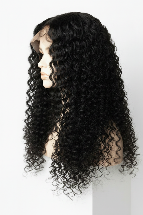 30 Inch Deep Wave Wig - Side Profile