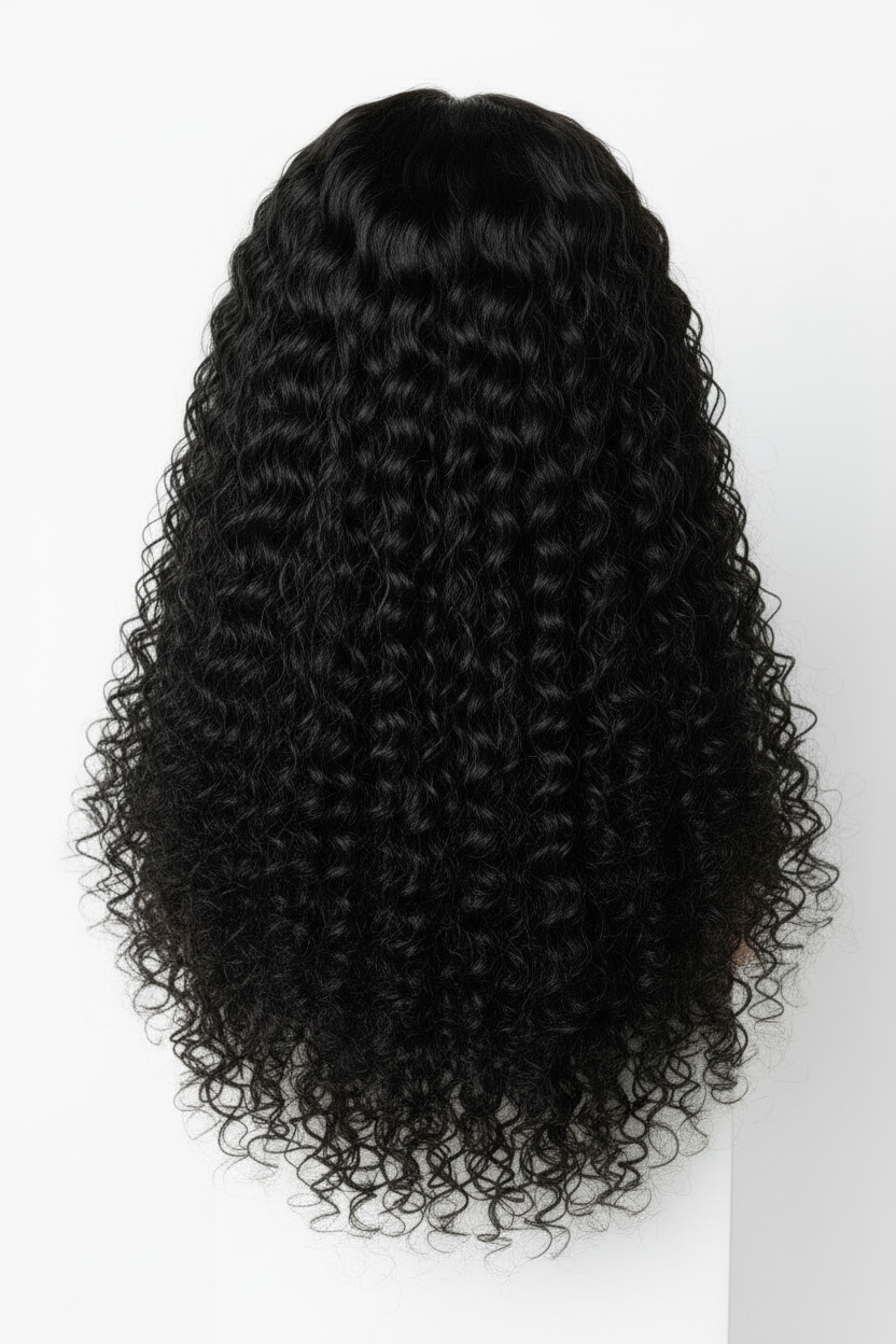 30 Inch Deep Wave Wig 250 Density - back view